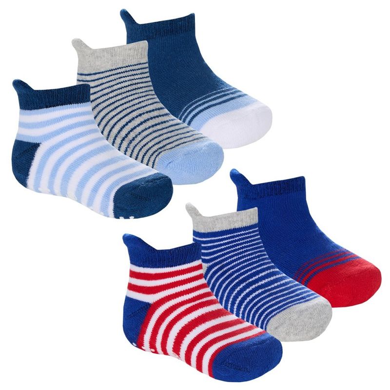 Baby 3 Pack  Socks  with grippers RED