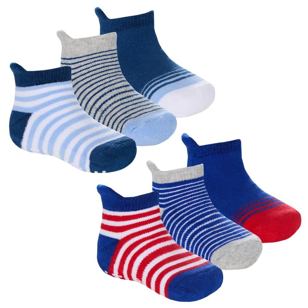 Baby 3 Pack  Socks  with grippers BLUE