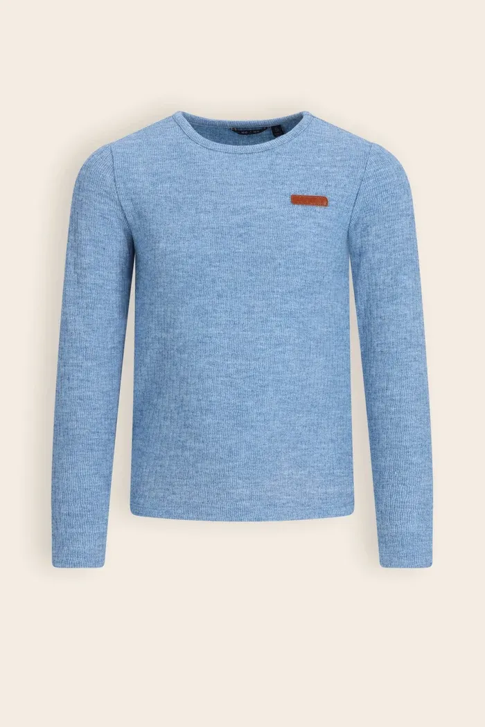 NO NO Melange Jersey T-Shirt Light Blue NO NO Melange Jersey T-Shirt Light Blue