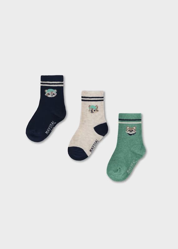 Mayoral 3  piece Striped sock set