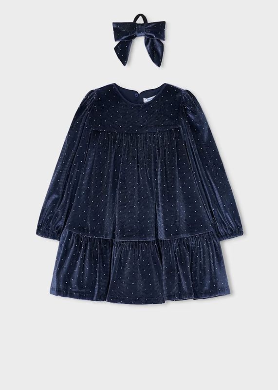 Mayoral Velvet dress with a hairband for girls Mayoral Velvet dress with a hairband for girls