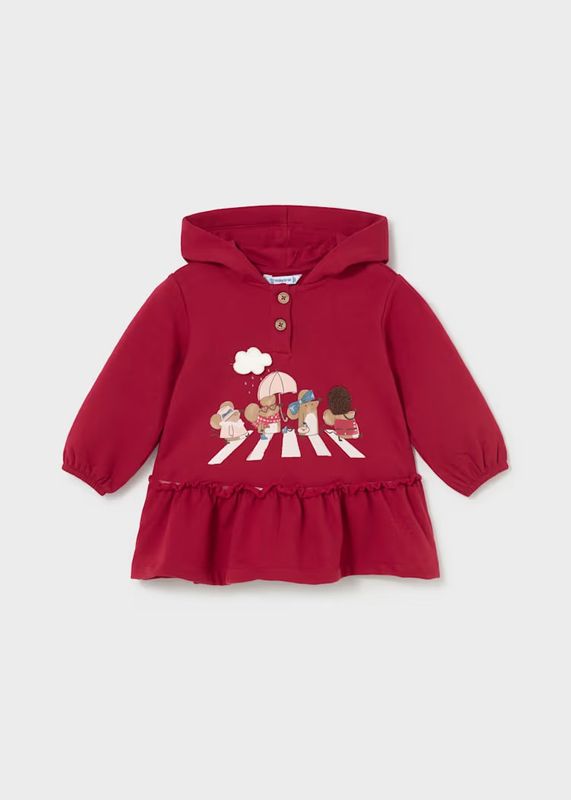 Mayoral Baby ruffled hooded dress