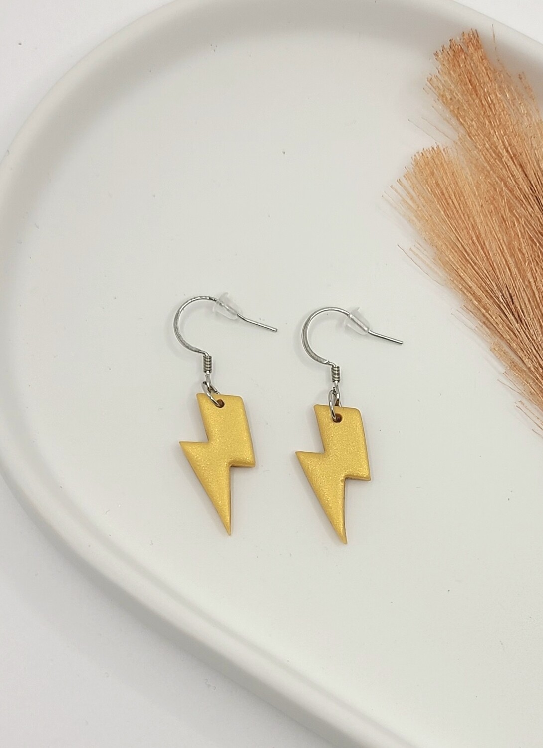 Lightning Bolt Dangle Earrings