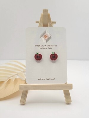 Mini Apple Stud Earrings