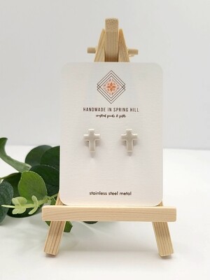 Mini Cross Stud Earrings