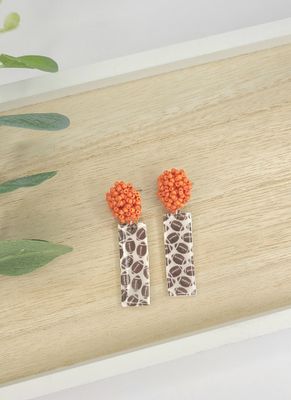 Gameday Seed Bead Dangle Earrings