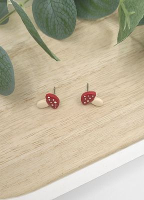 Mushroom Stud Earrings