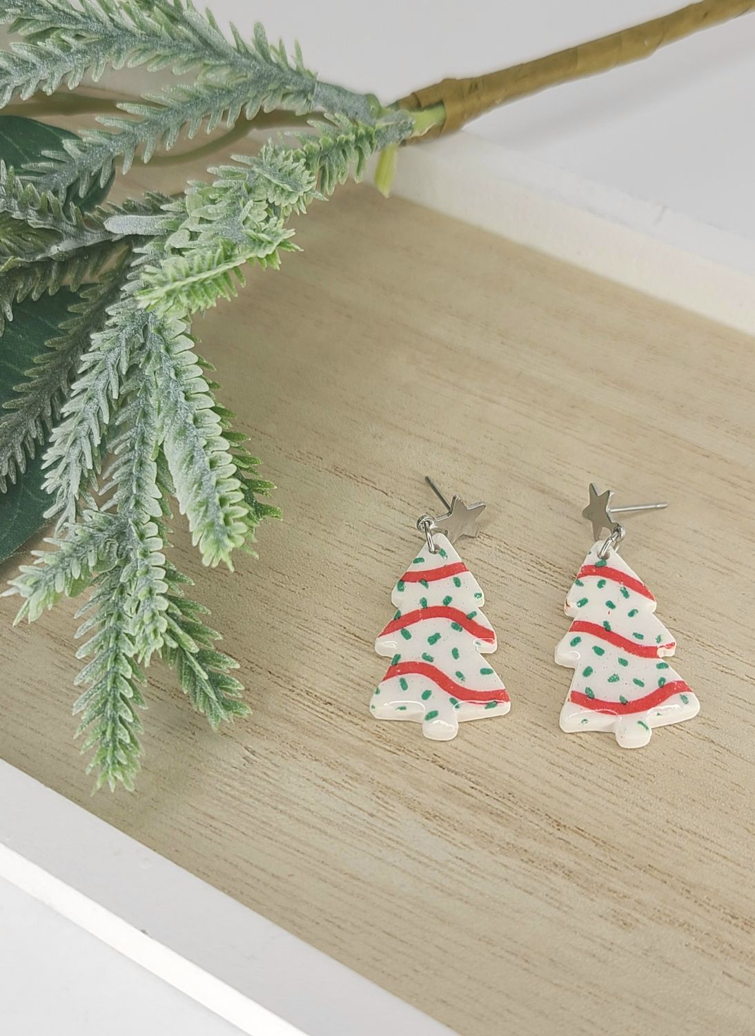 Cake Tree Dangle Earrings