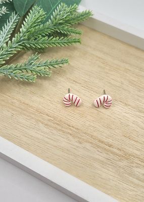 Candy Cane Stud Earrings