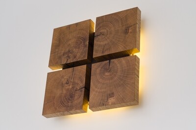 wall wood DECOR#122 wooden sconce. bedside lamp