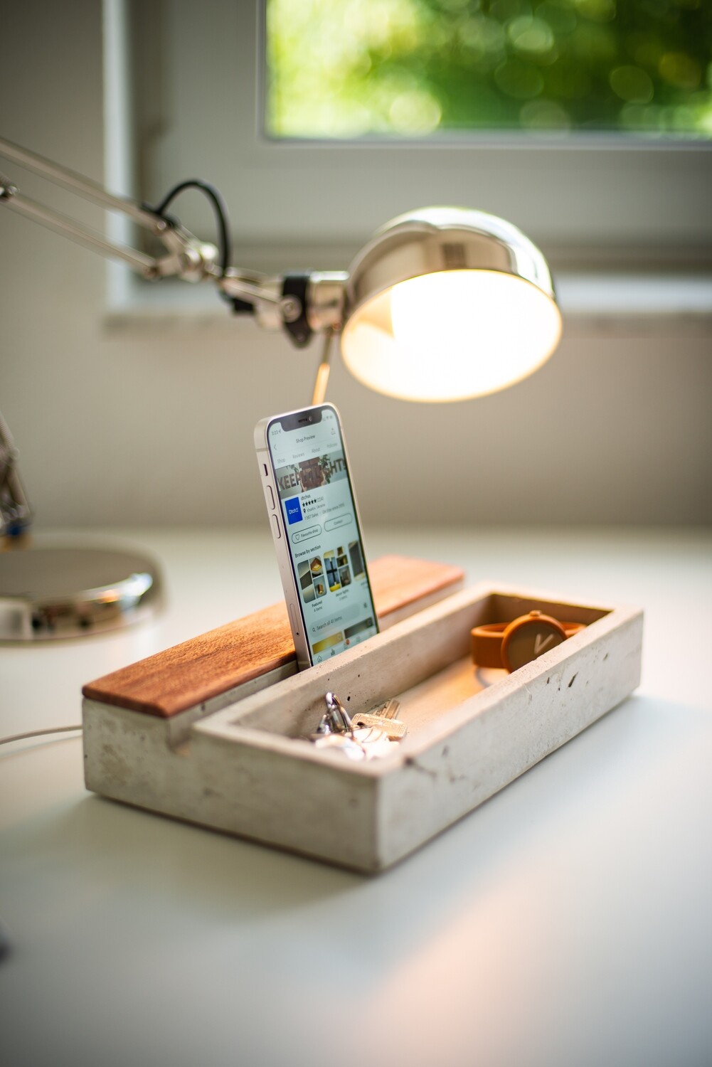 concrete organizer DOCK#503 docking station desk organizer