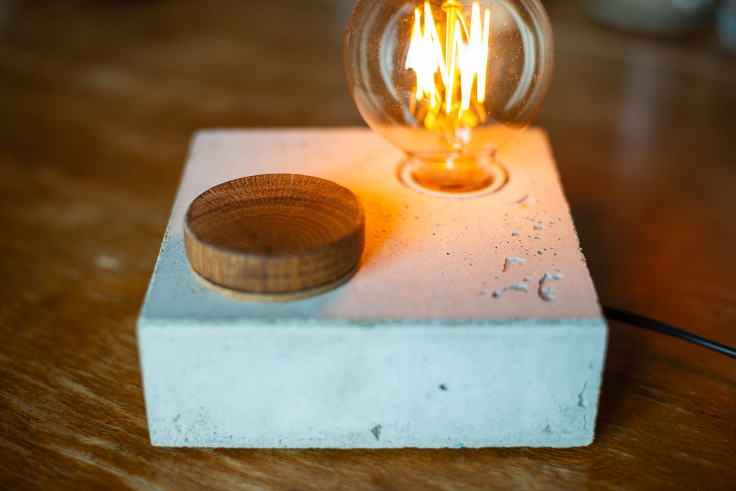 concrete table lamp BLOCK#337 Edison bedside lamp