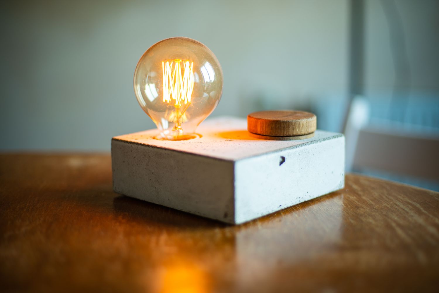 concrete table lamp BLOCK#337 Edison bedside lamp