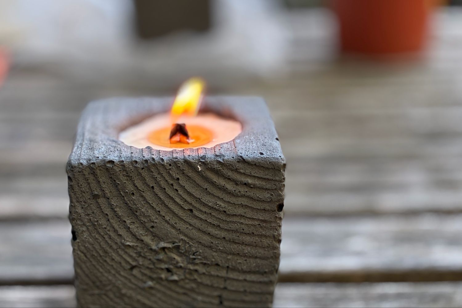 concrete soy wax candle COAL#2 organic cocoa butter