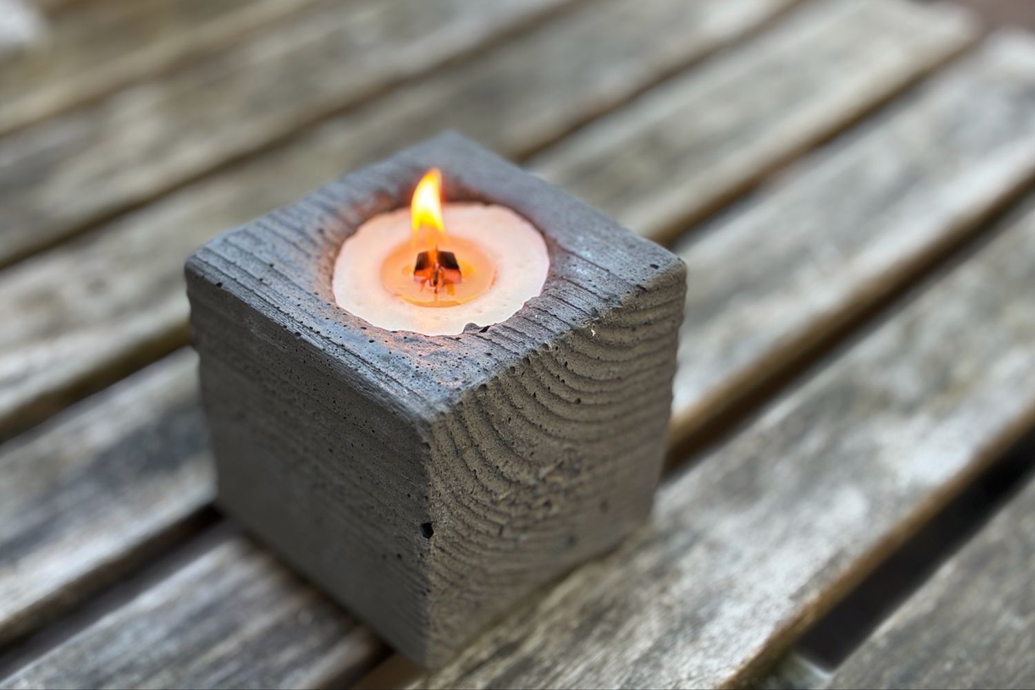 concrete soy wax candle COAL#2 organic cocoa butter
