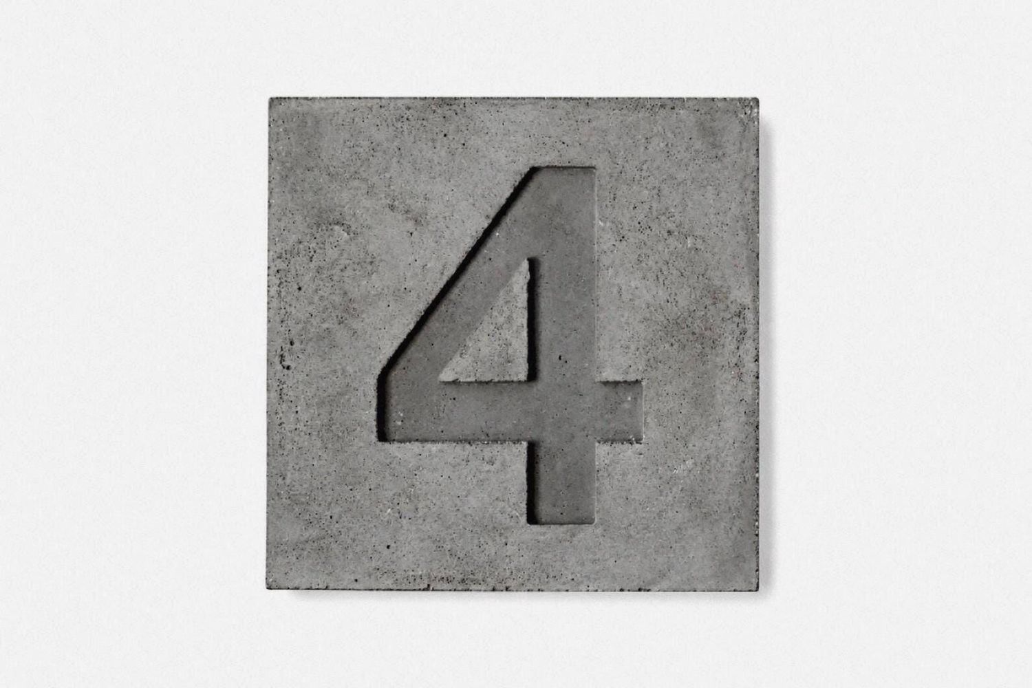 House Number in Anthracite Concrete – custom street sign plaque
