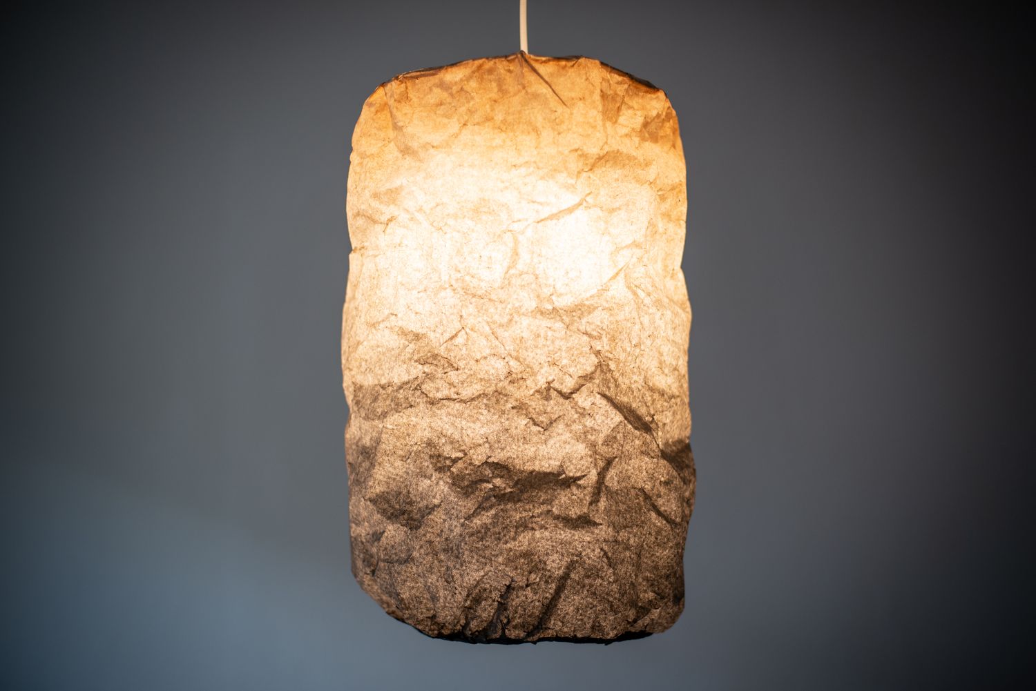 hand-painted paper pendant lamp TUBE#2 wabi sabi pendant