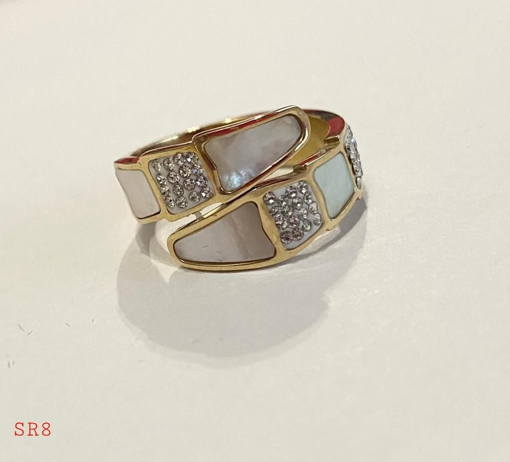 SR8  GOLD PLATED DIAMOND RING