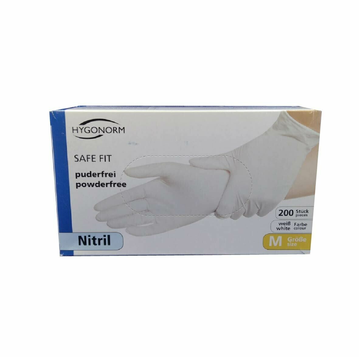 GUANTI IN NITRILE BRAUN HYGONORM 200 PEZZI, Misura: 8-M