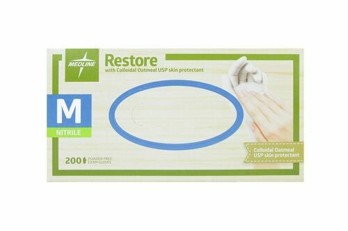 GUANTI IN NITRILE MEDLINE RESTORE 200 PEZZI, Misura: 8-M