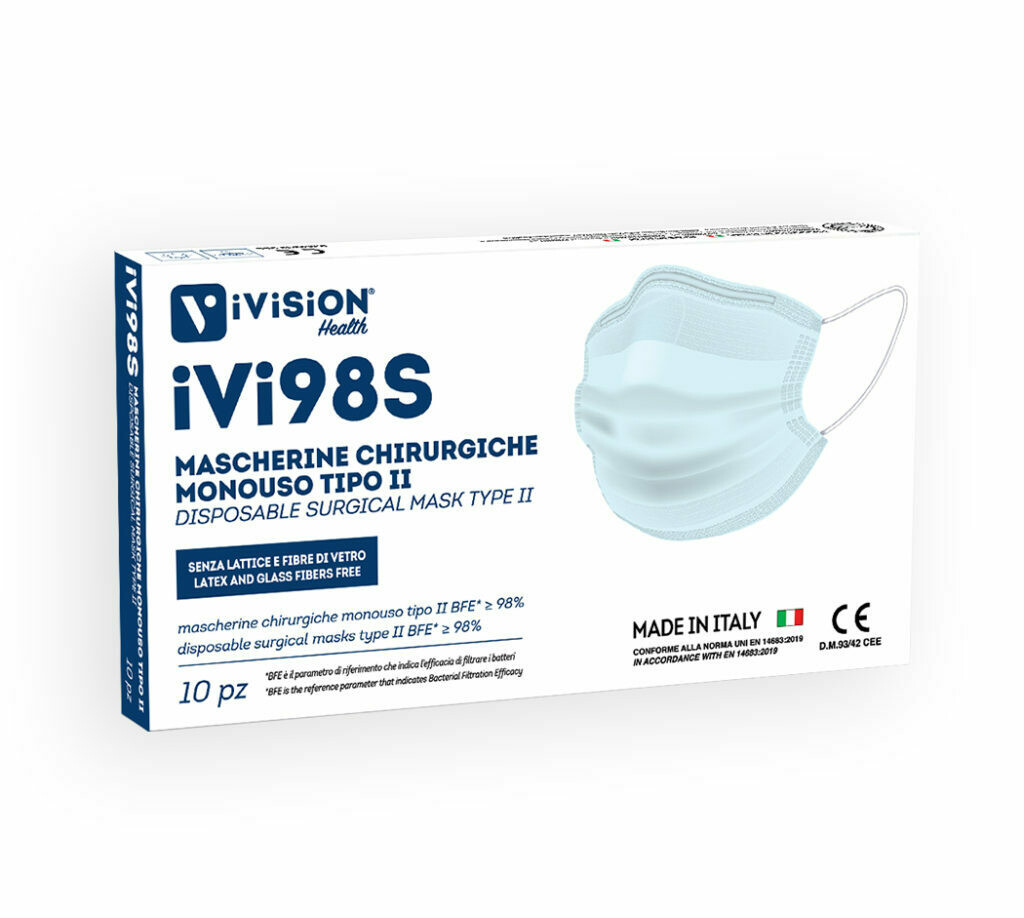 MASCHERINA CHIRURGICA TIPO IIR CONFEZIONE 10 PEZZI
