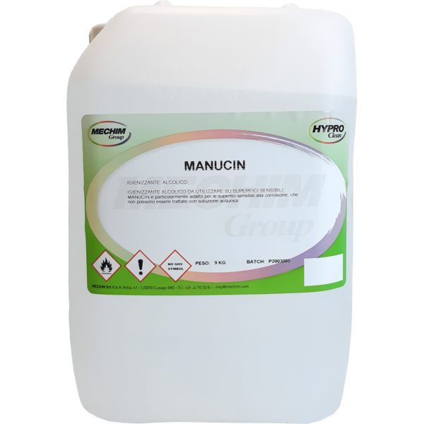 DETERGENTE SUPERFICI MANUCIN BASE ALCOOL 9 LT