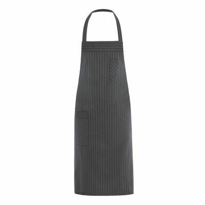 GREMBIULE PETTORINA LOUVRE RIGATO GRIGIO