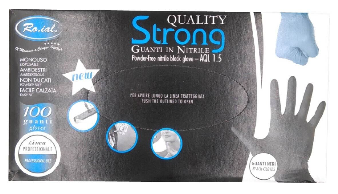 GUANTI IN NITRILE RO.IAL STRONG, Misura: 7-S