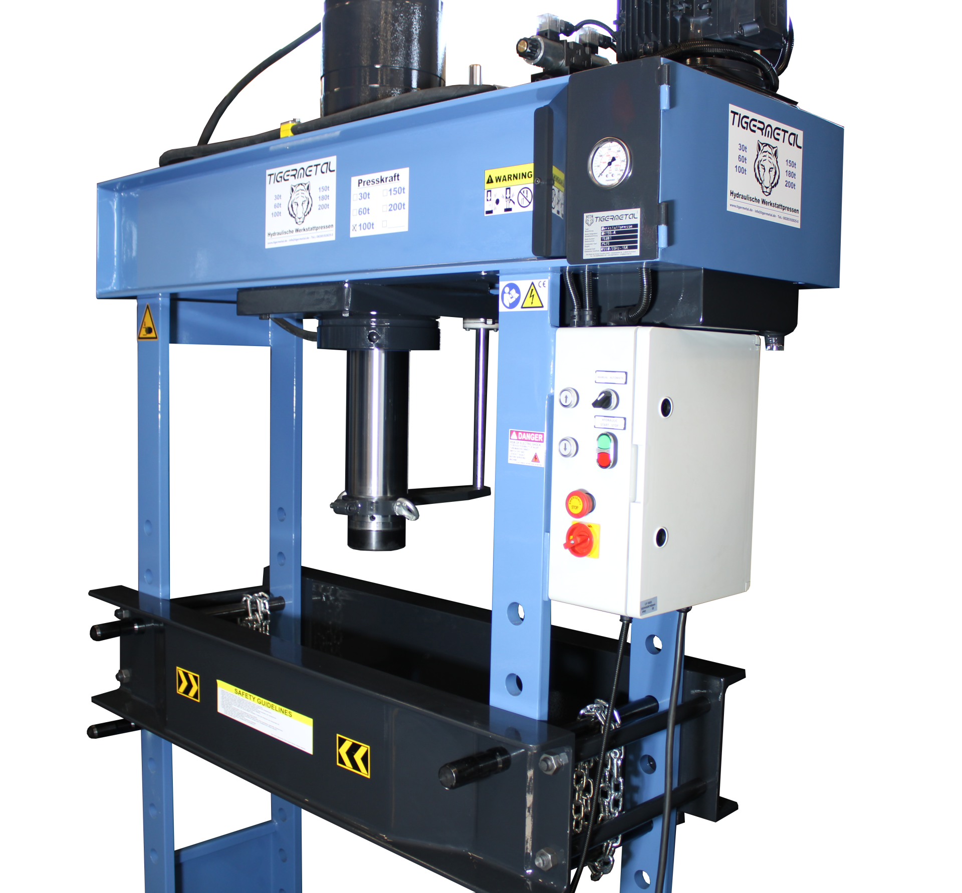 Hydraulische Werkstattpresse 100 Tonnen  mit Automatikfunktion