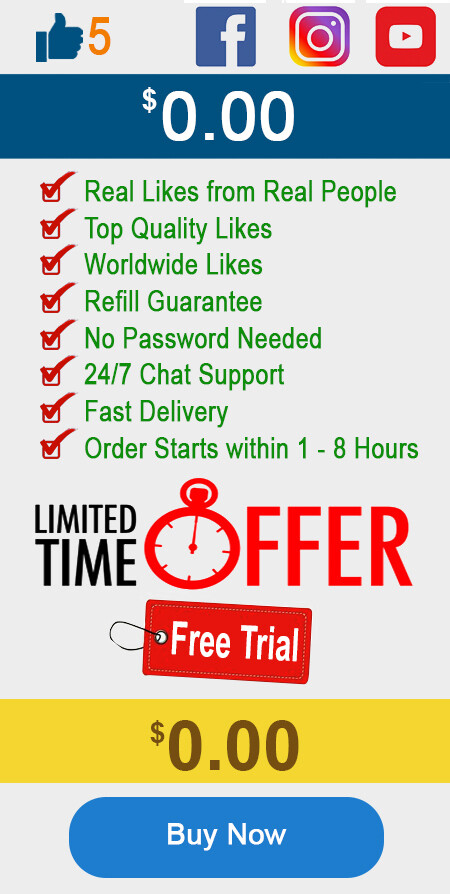 FREE 5 Facebook Instagram YouTube Likes