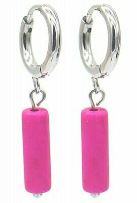 Earrings Pink / Zilver