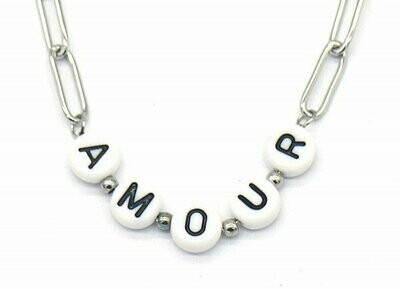 Amour necklace silver