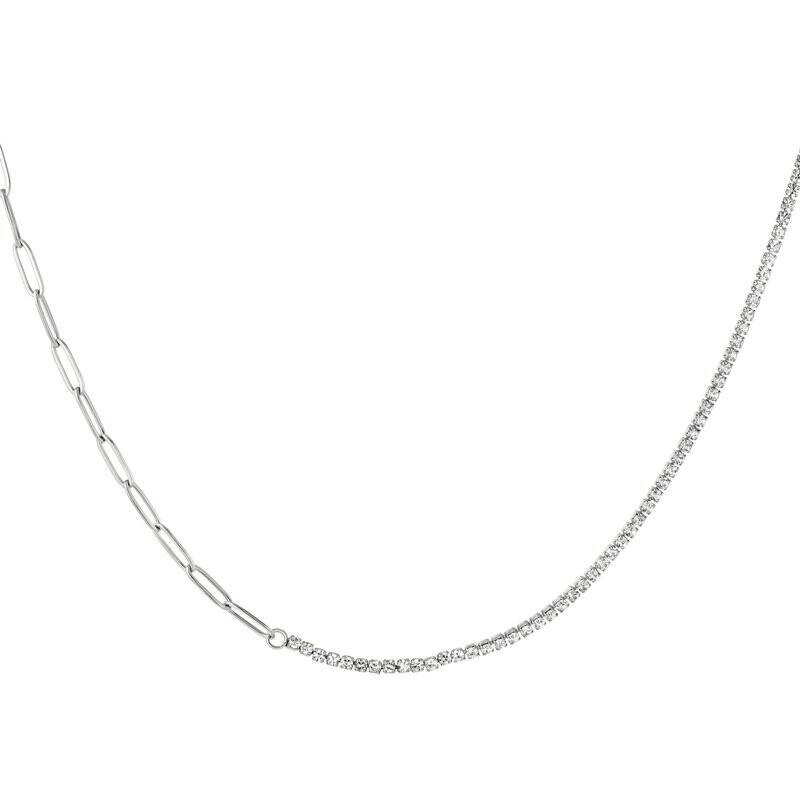 Ketting zirkoon  - Zilver