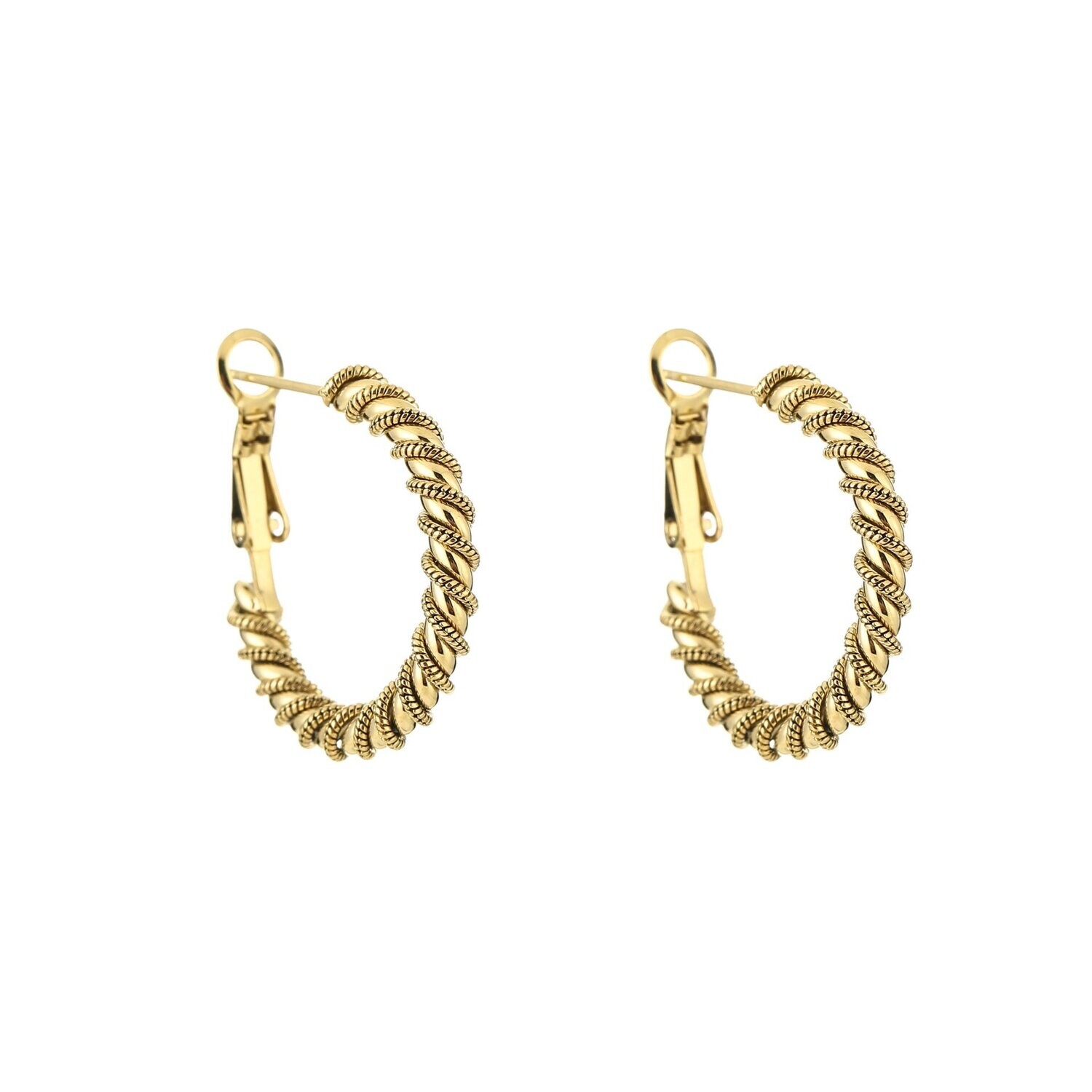 Oorring Gedraaid Goud