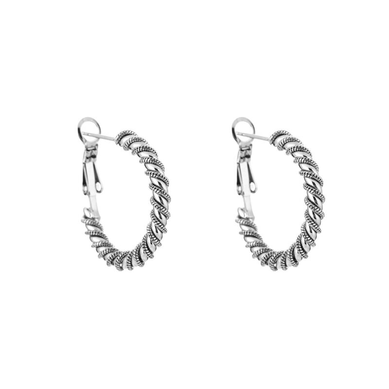 Oorring Gedraaid Zilver