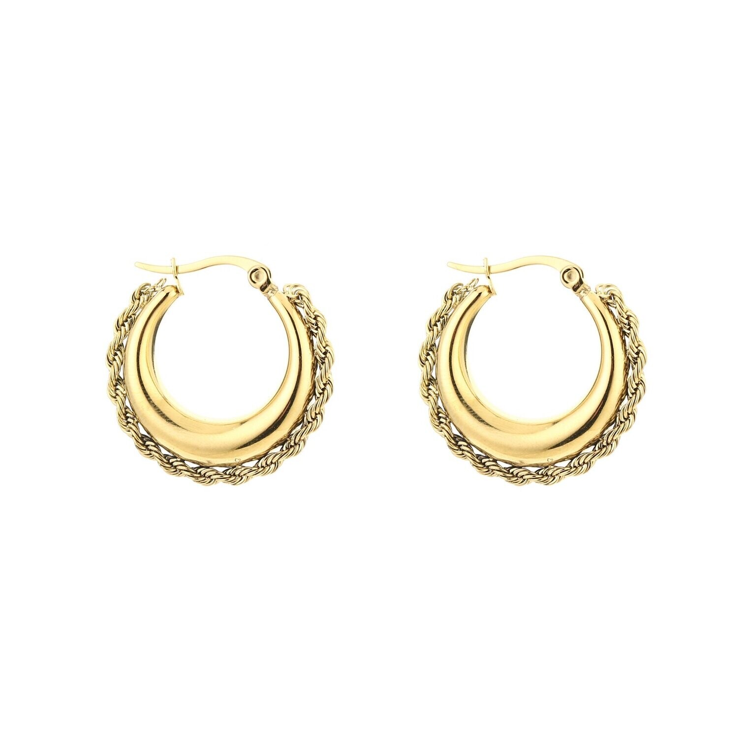 Oorring Bali Hoop Gedraaid Goud