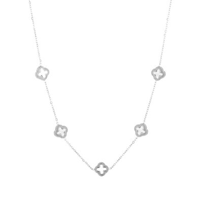 Ketting klavers - Zilver