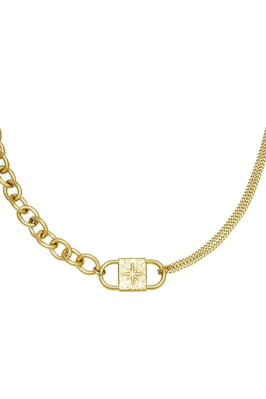 Chunky lock ketting - goud