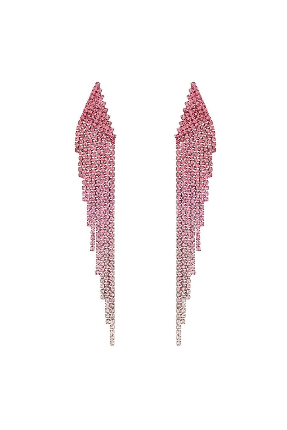 Strass oorbellen ombre - roze