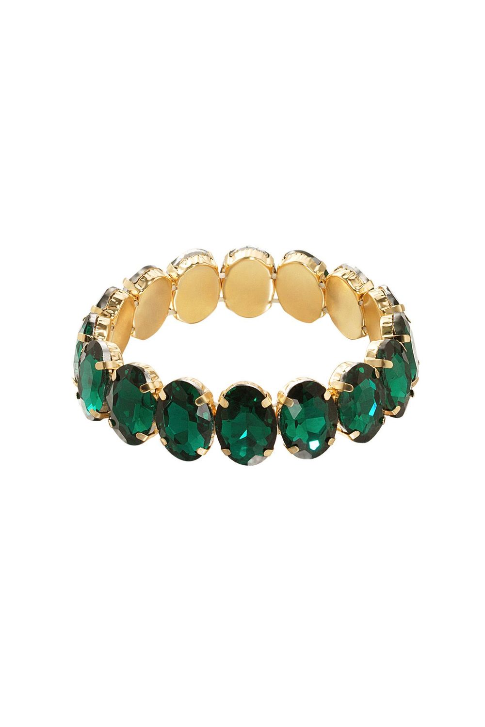 Armband grote glaskralen - groen