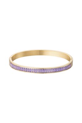 Bangle armband met paarse steentjes Bangle armband met paarse steentjes