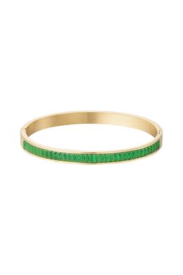 Bangle armband met groene steentjes Bangle armband met groene steentjes