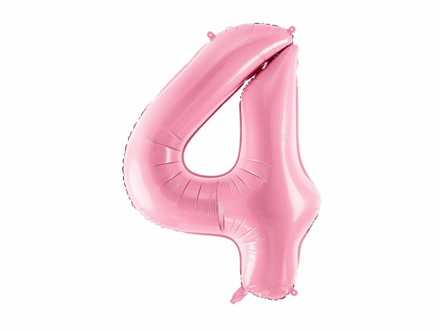 Folijas balons – cipars "4", 86 cm, gaiši rozā krāsa