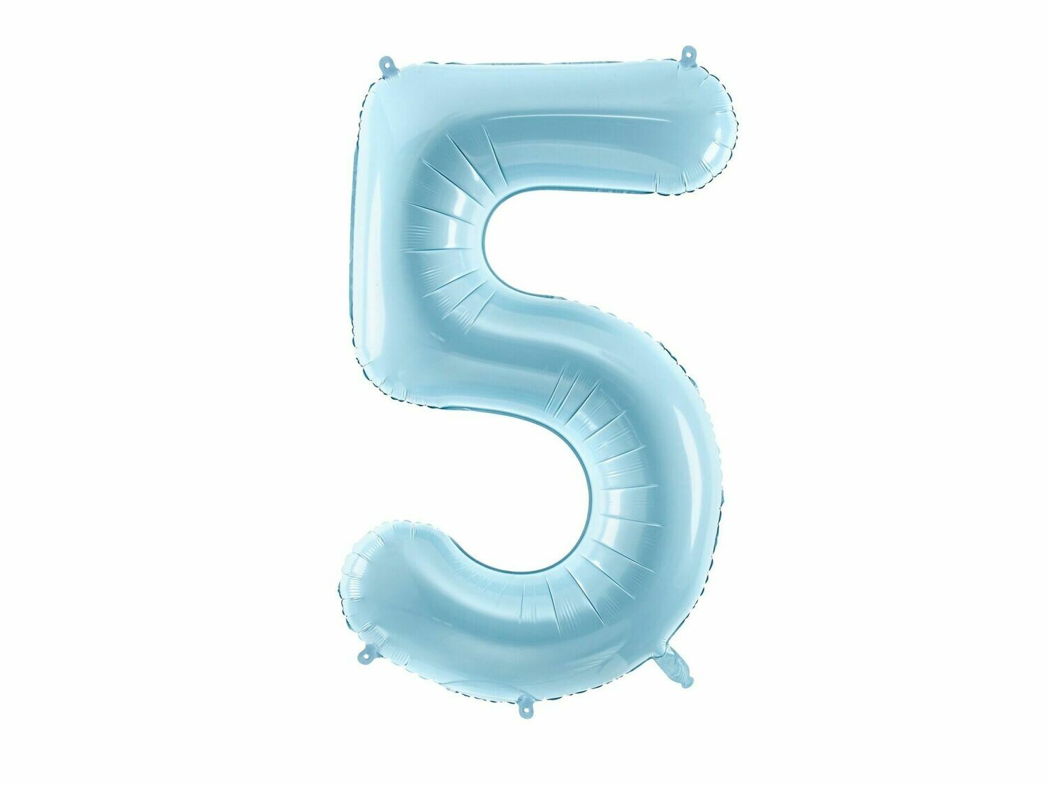 Folijas balons – cipars "5", 86 cm, gaiši zila krāsa