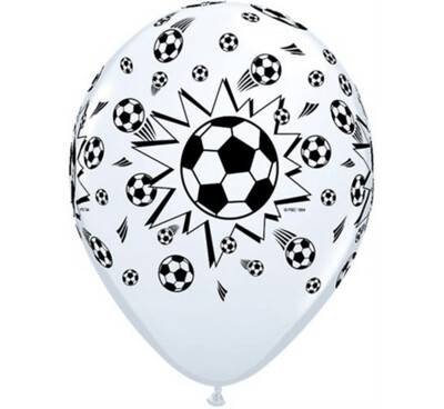 Lateksa balons, 28 cm, ar futbolbumbām - 1 gab.