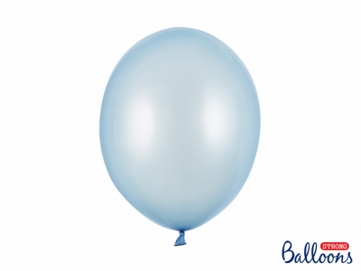 Lateksa balons, 30 cm, perlamutra, gaiši zila krāsa - 1 gab.