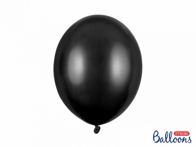 Lateksa balons, 30 cm, perlamutra, melna krāsa - 1 gab.