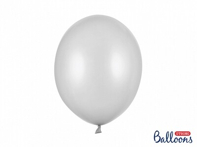 Lateksa balons, 30 cm, perlamutra, sudraba krāsa - 1 gab.
