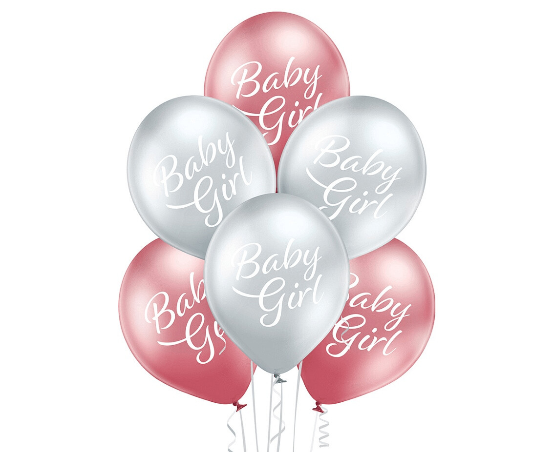 Lateksa balons, 30 cm,  "Baby girl" - 1 gab.