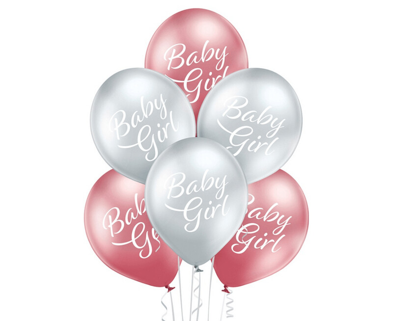 Lateksa balons, 30 cm,  "Baby girl" - 1 gab.